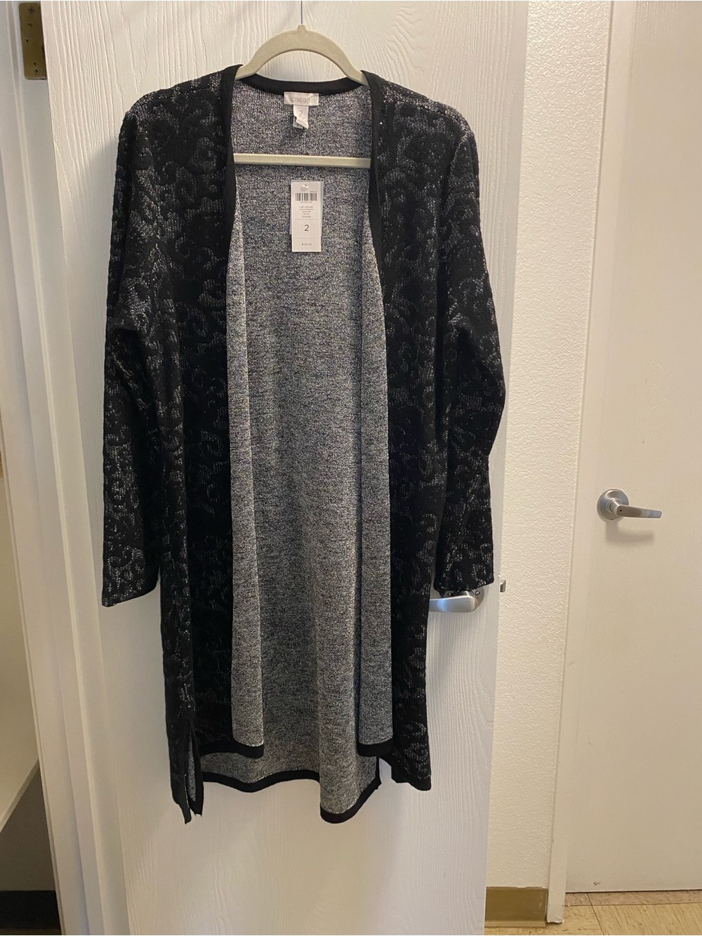 Elegant Black and Gray Women's Sweater